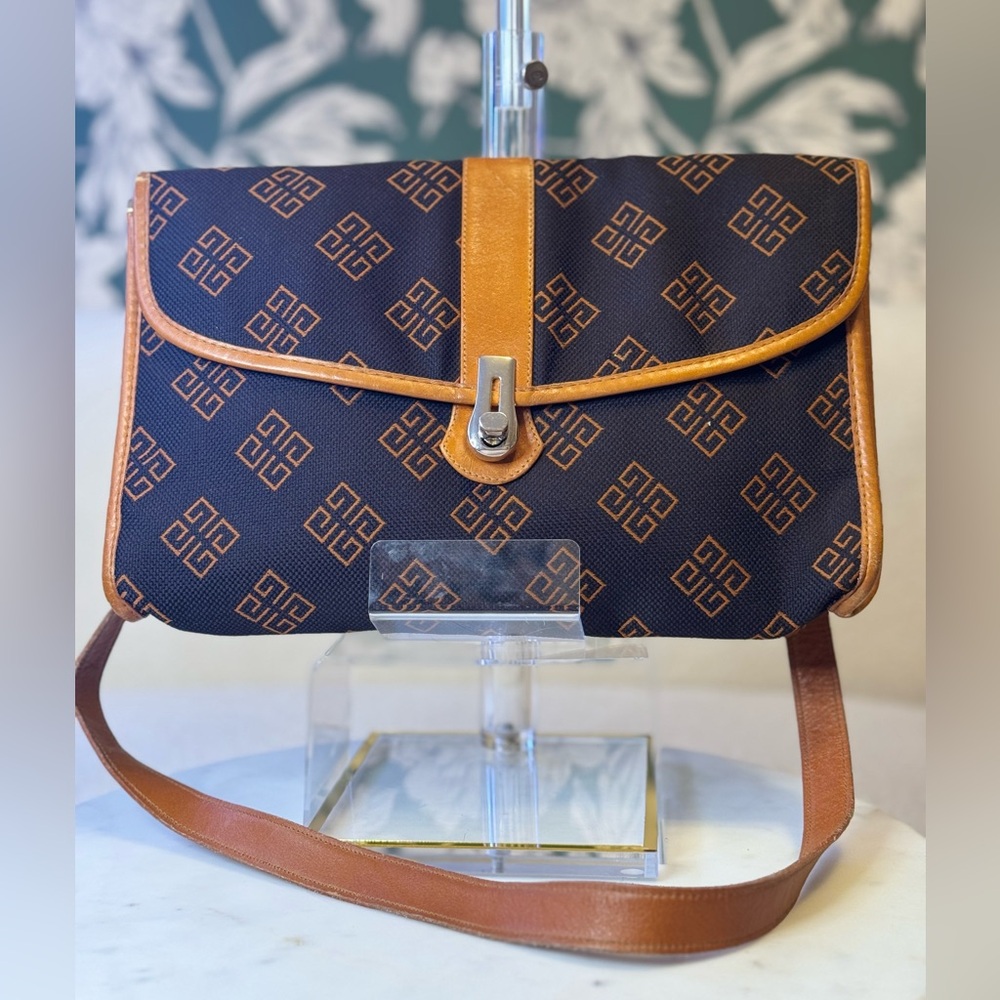 Givenchy Black and Brown Geometric Crossbody Bag
